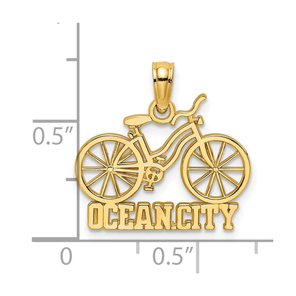 14K OCEAN CITY Bicycle Charm