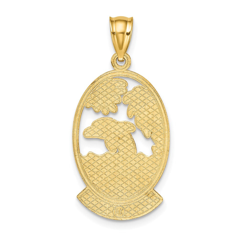 14K ST. MARTIN w/ Dolphin Sunset Charm