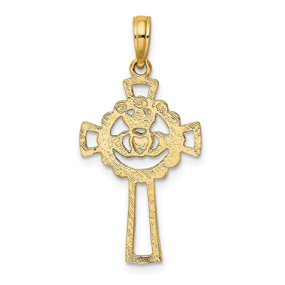 14K Claddagh Cross Charm