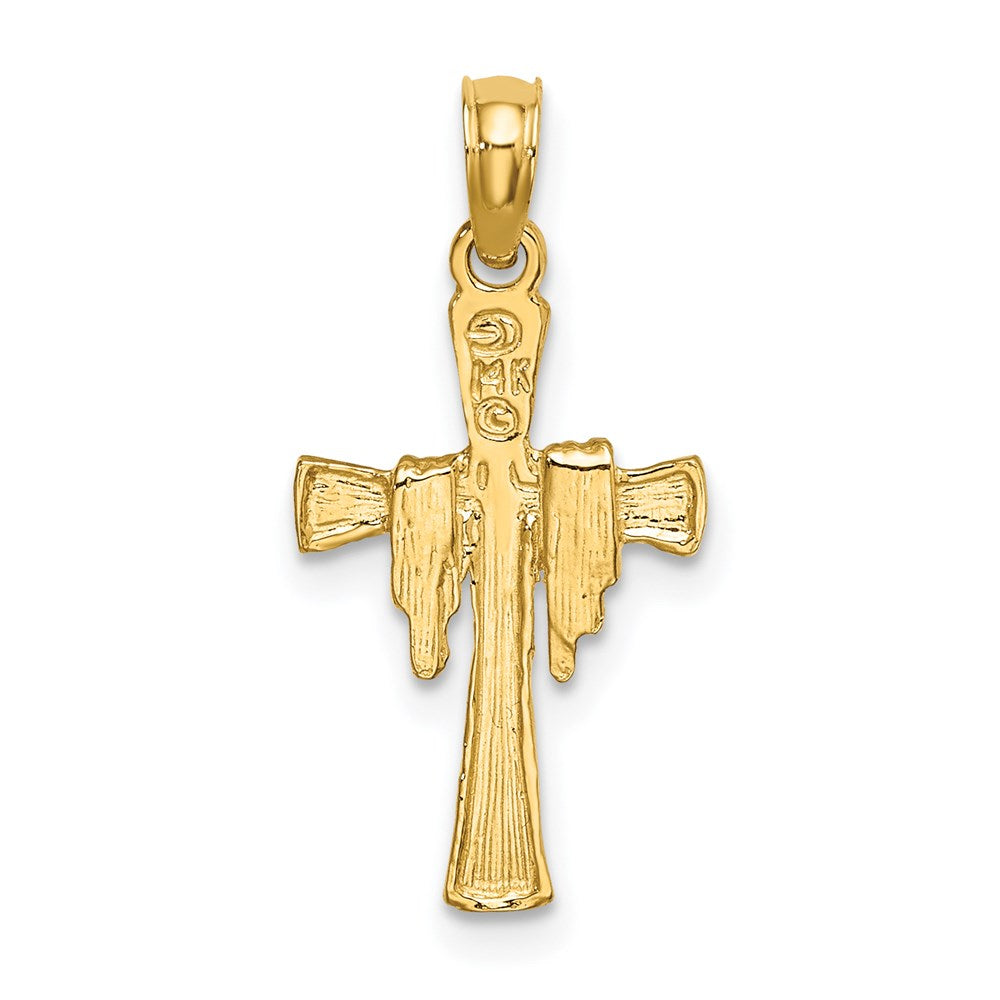 14K Cross w/ Drape Charm