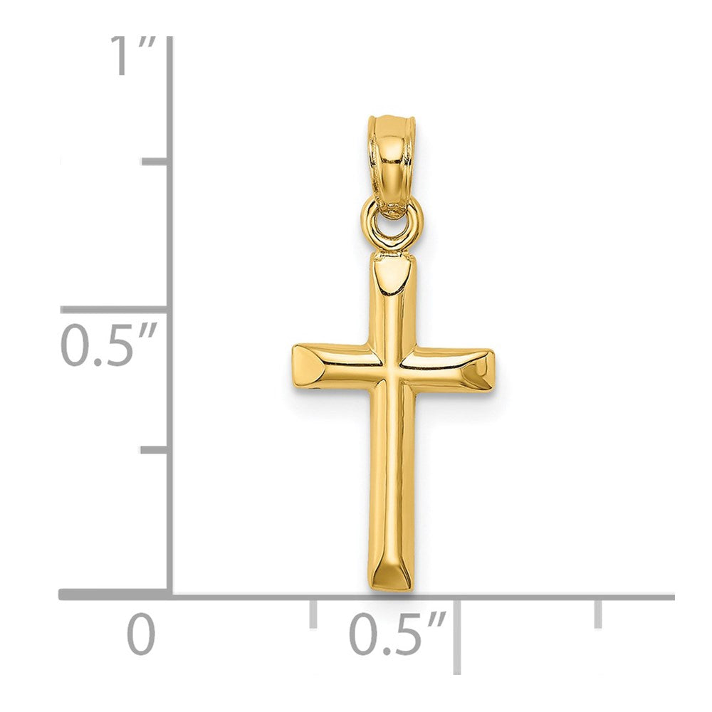 14K Polished Cross Charm