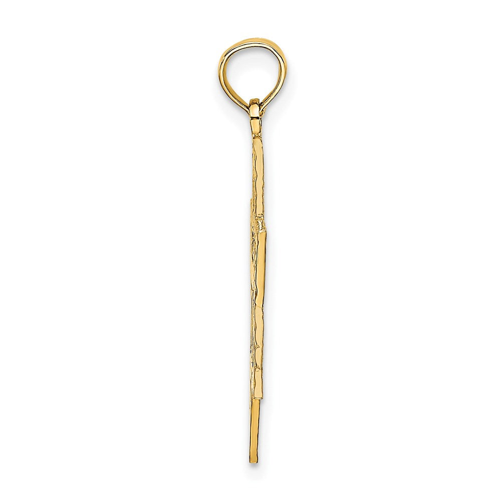 14K Star of David W/ Chi Center Charm