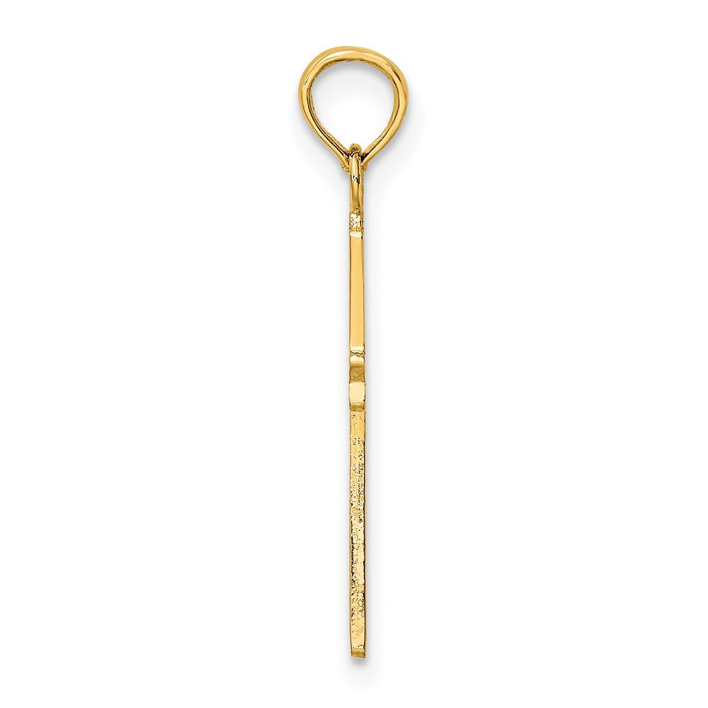 14K Polished Cross Charm