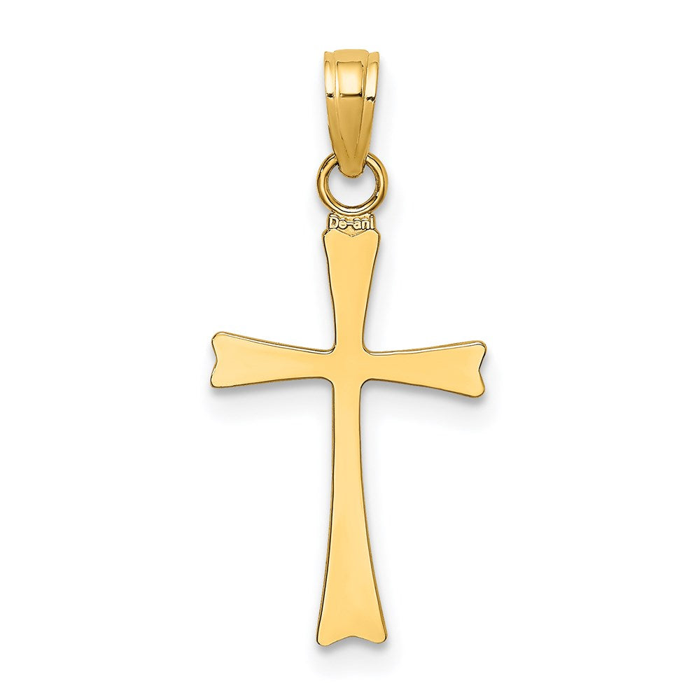 14K Polished Cross Charm