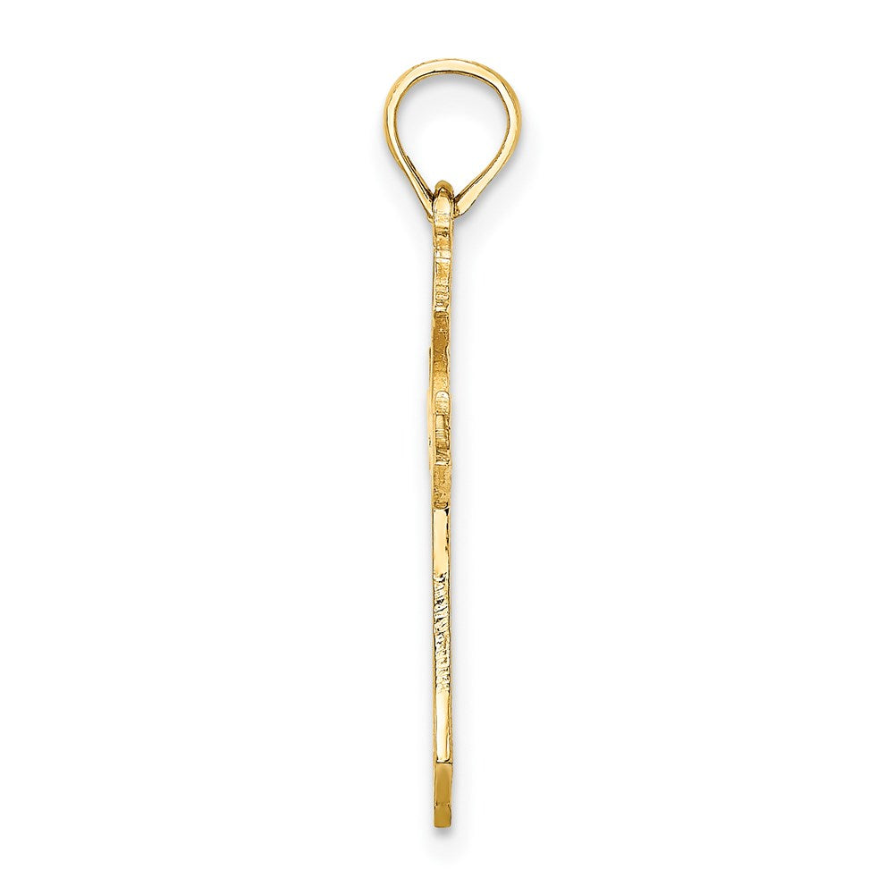 14K Filigree Cross Charm