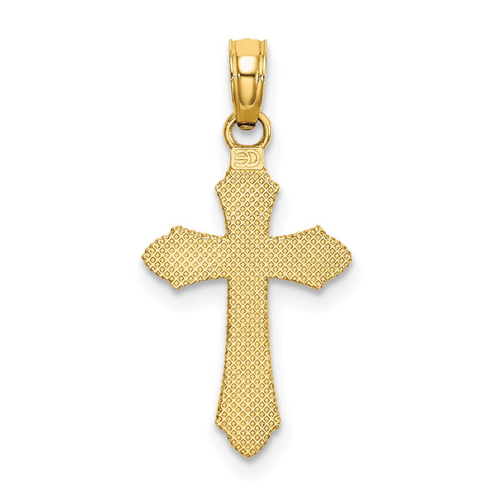 14K D/C w/ Beaded Edge Cross Charm