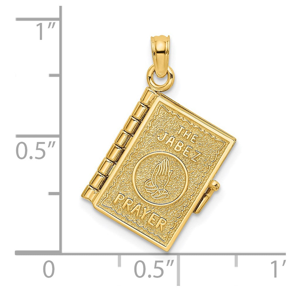 14K 3-D w/ Moveable Pages Prayer Of Jabez Book Charm