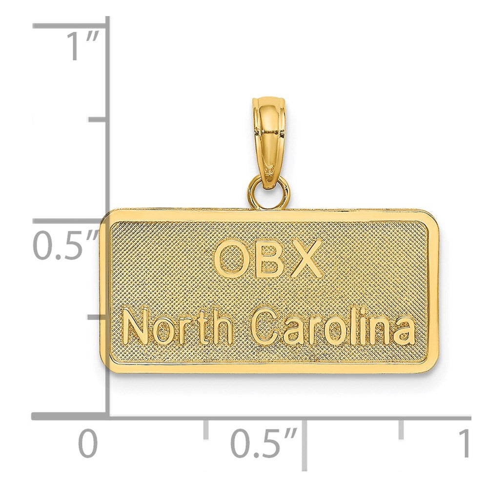 14K OBX NORTH CAROLINA License Plate Charm