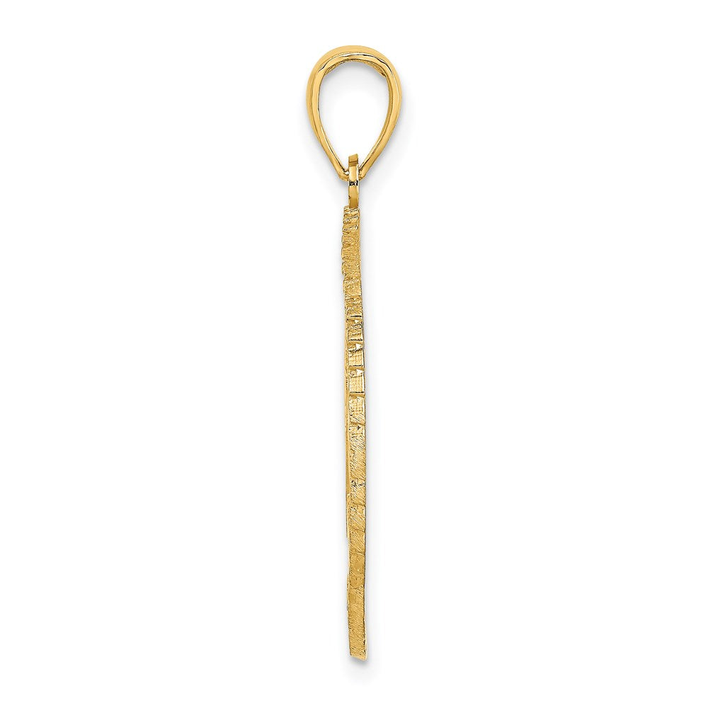 14K BAHAMAS Crest In Textured Frame Charm
