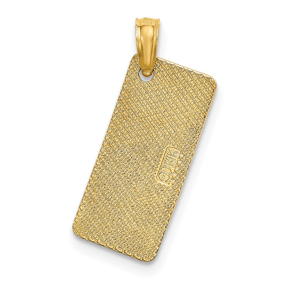 14K Textured Small FLORIDA SANIBEL License Plate