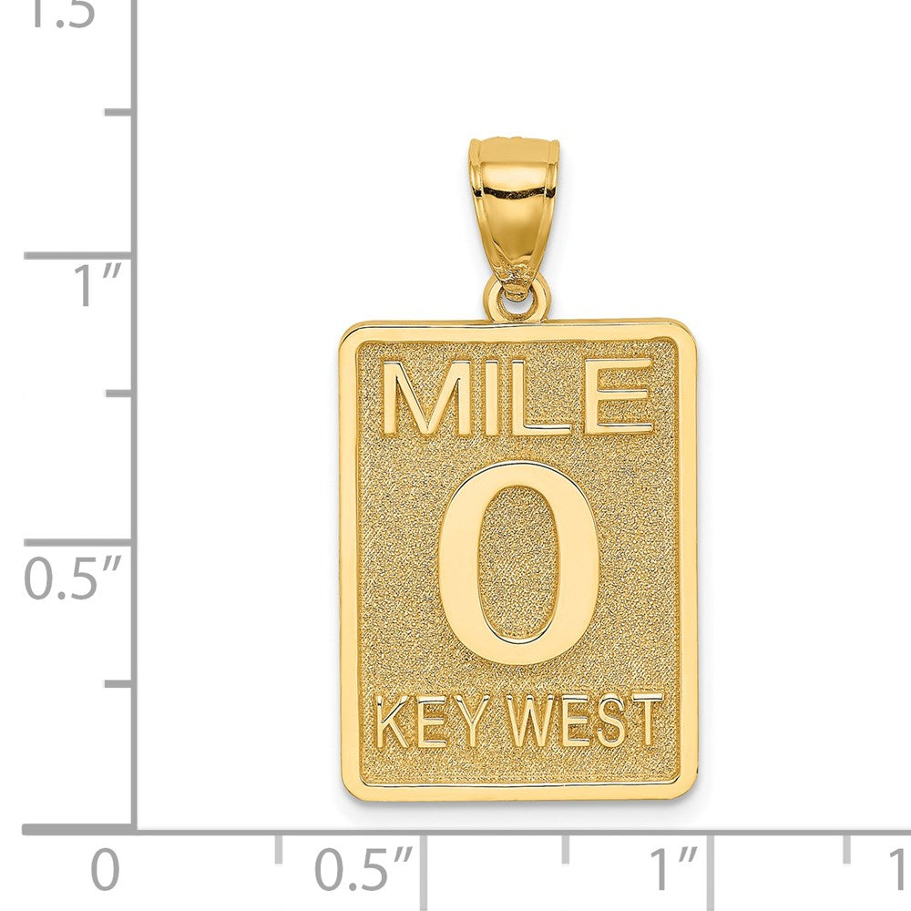 14K Mile Marker 0 / KEY WEST Charm