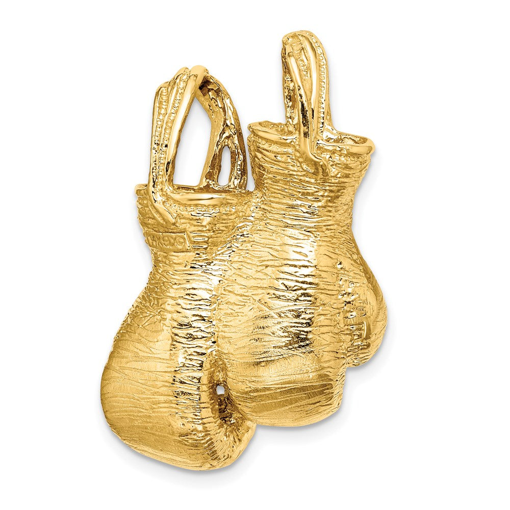 14K 3-D Textured Double Boxing Gloves Slide