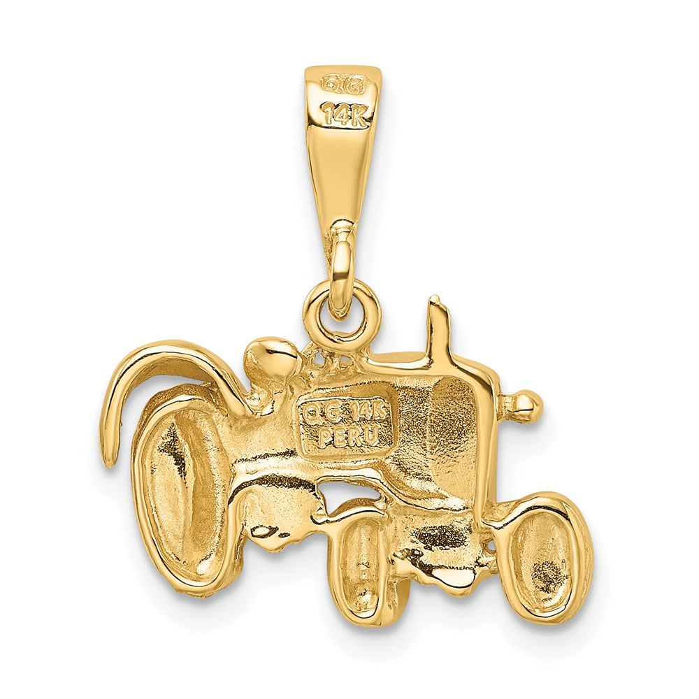 14k Tractor Pendant