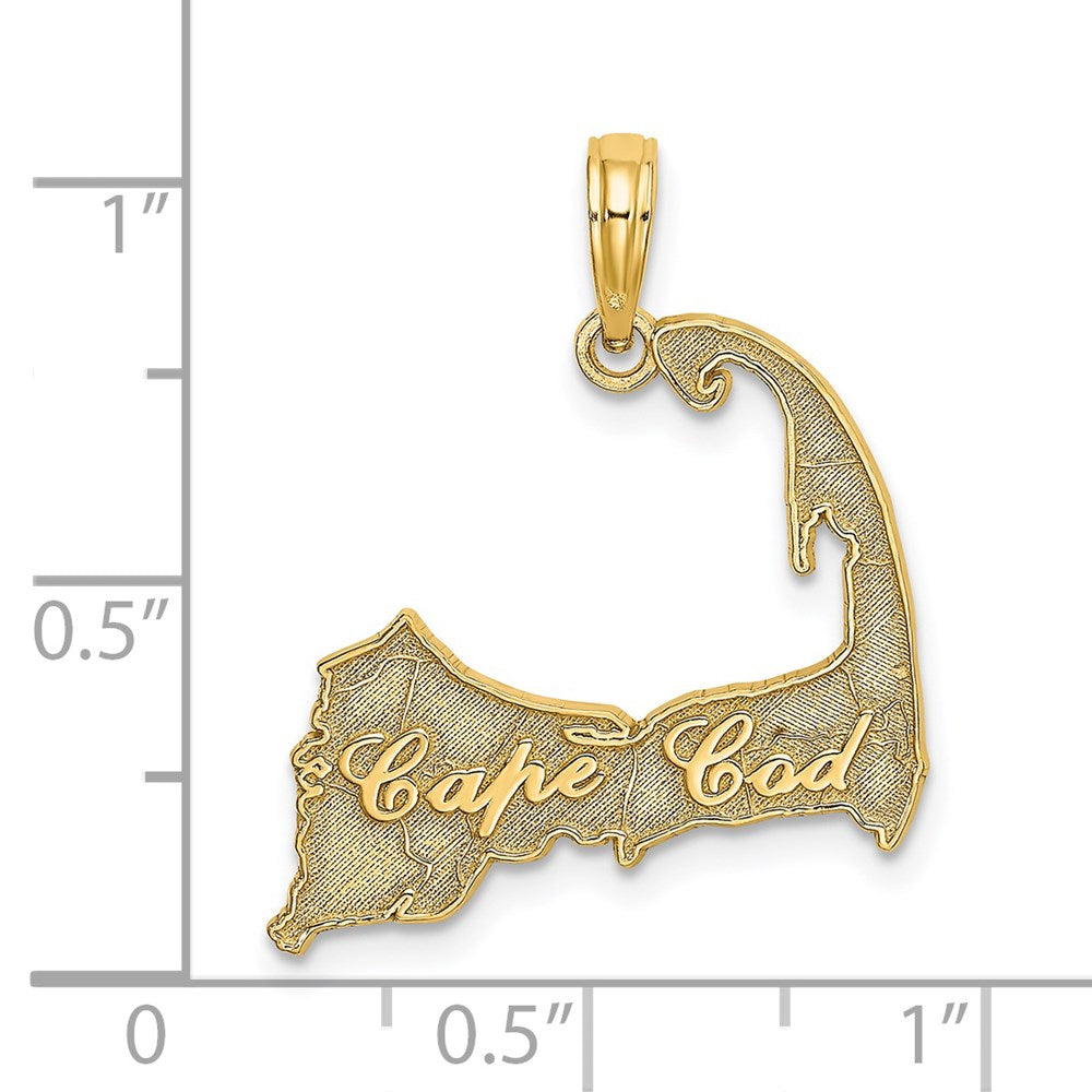 14K CAPE COD Map Charm