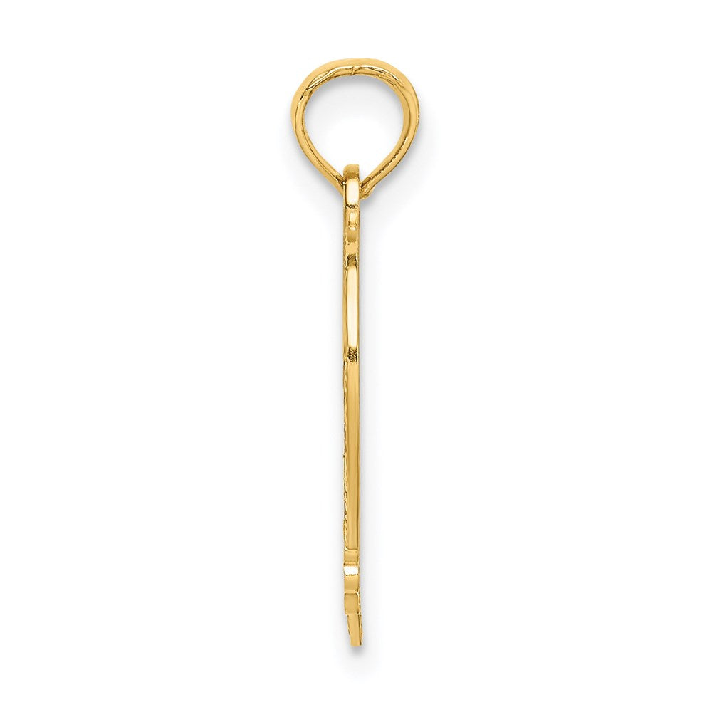 14K QUINCE ANOS 15 in Heart Charm
