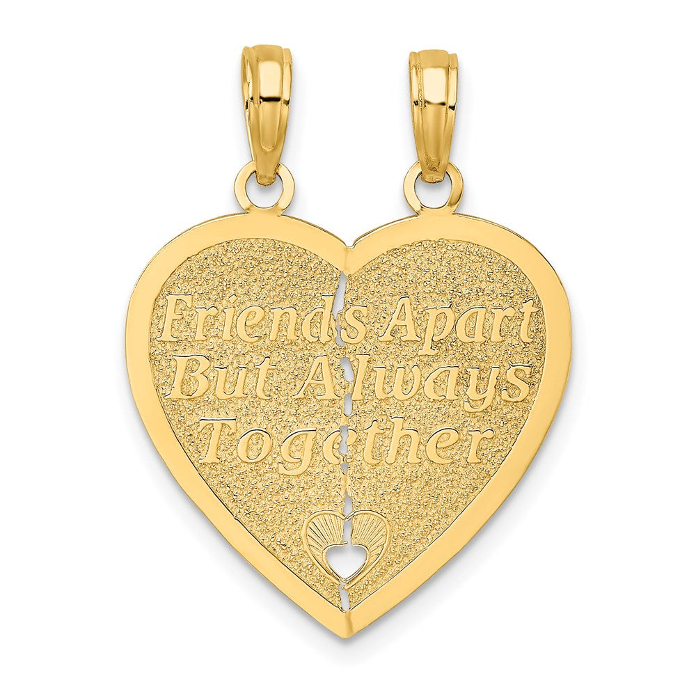 14k FOREVER AND EVER Break-Apart Heart Charm