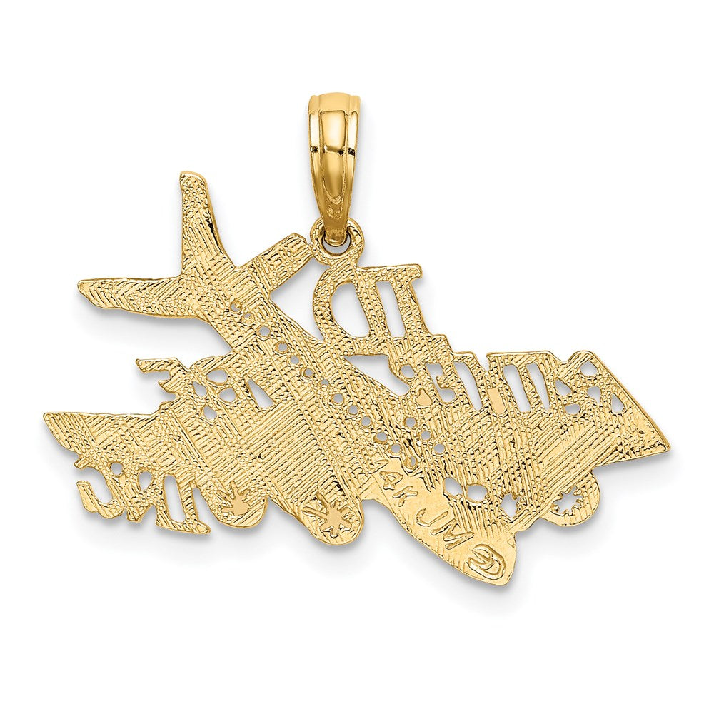 14k I'D RATHER BE FLYING Charm