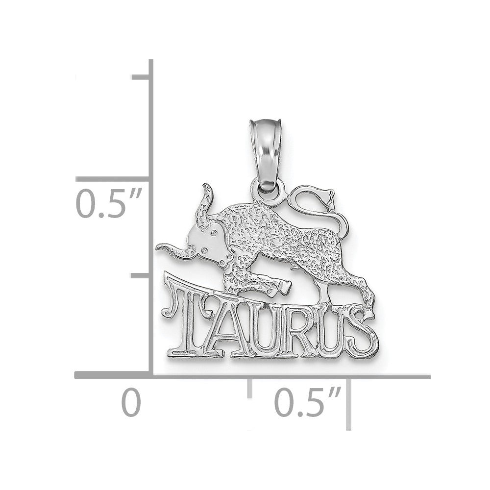 14k WG TAURUS Zodiac Charm