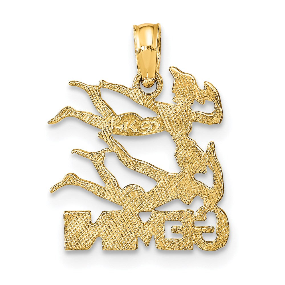 14K GEMINI Zodiac Charm