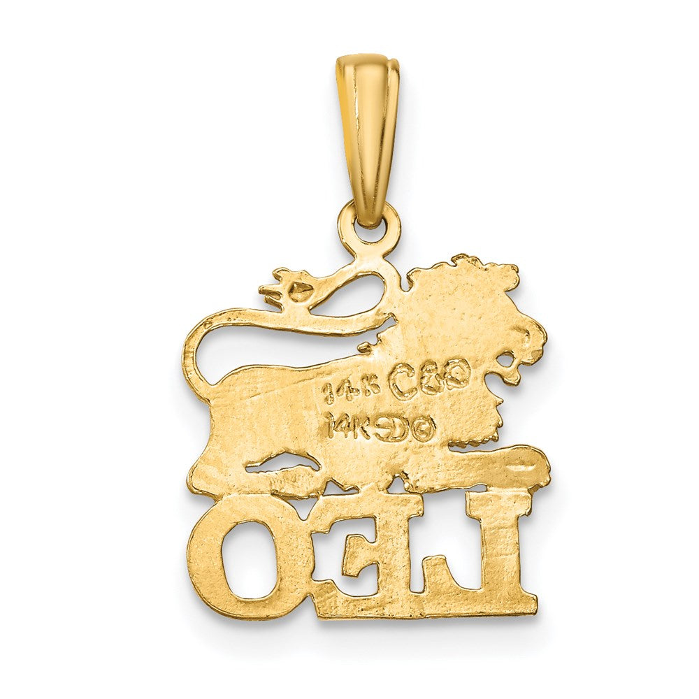 14K LEO Zodiac Charm