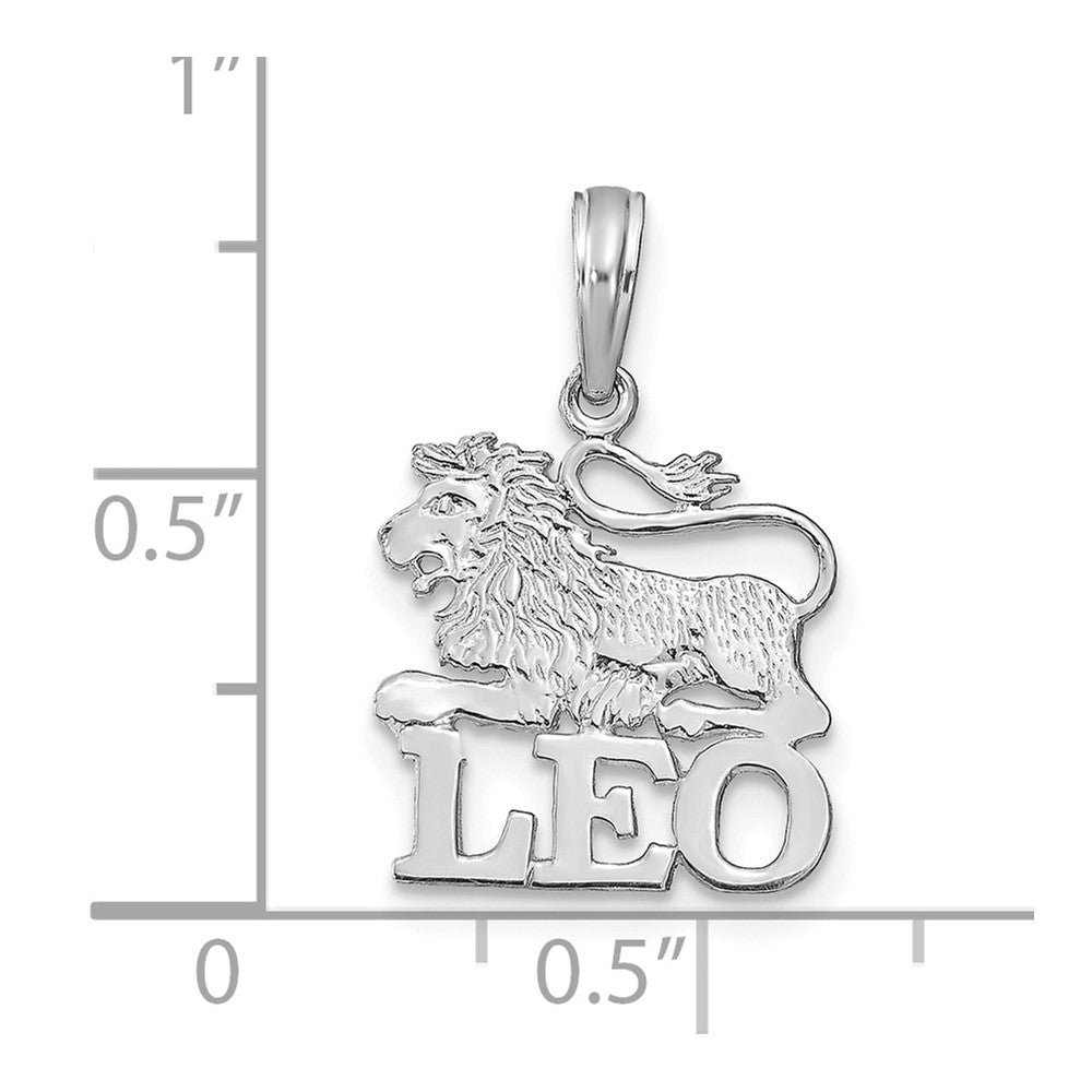 14k WG LEO Zodiac Charm