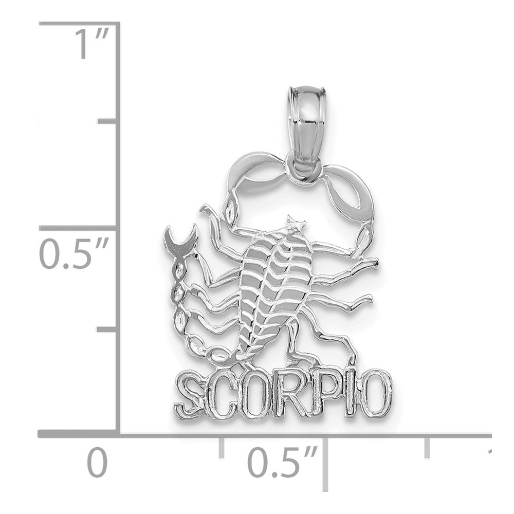 14k WG SCORPIO Zodiac Charm