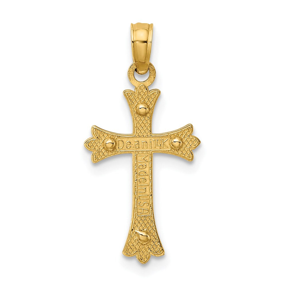 14k Two-tone Center Cross Charm