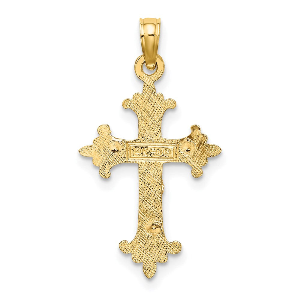 14K Two-Tone Crucifix Charm