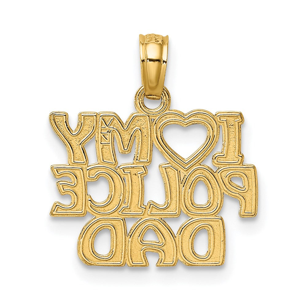 14k I HEART MY POLICE DAD Charm
