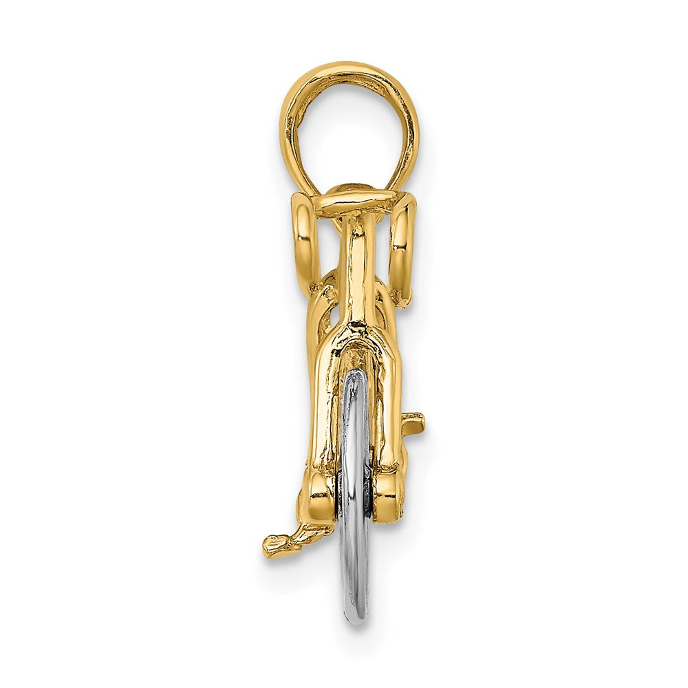 14k Two-tone 3-D Ten Speed Bicycle Charm
