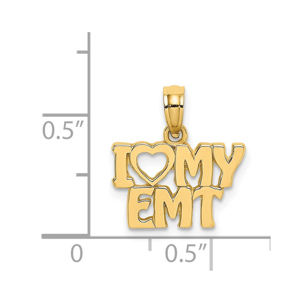 14k I LOVE MY EMT Charm