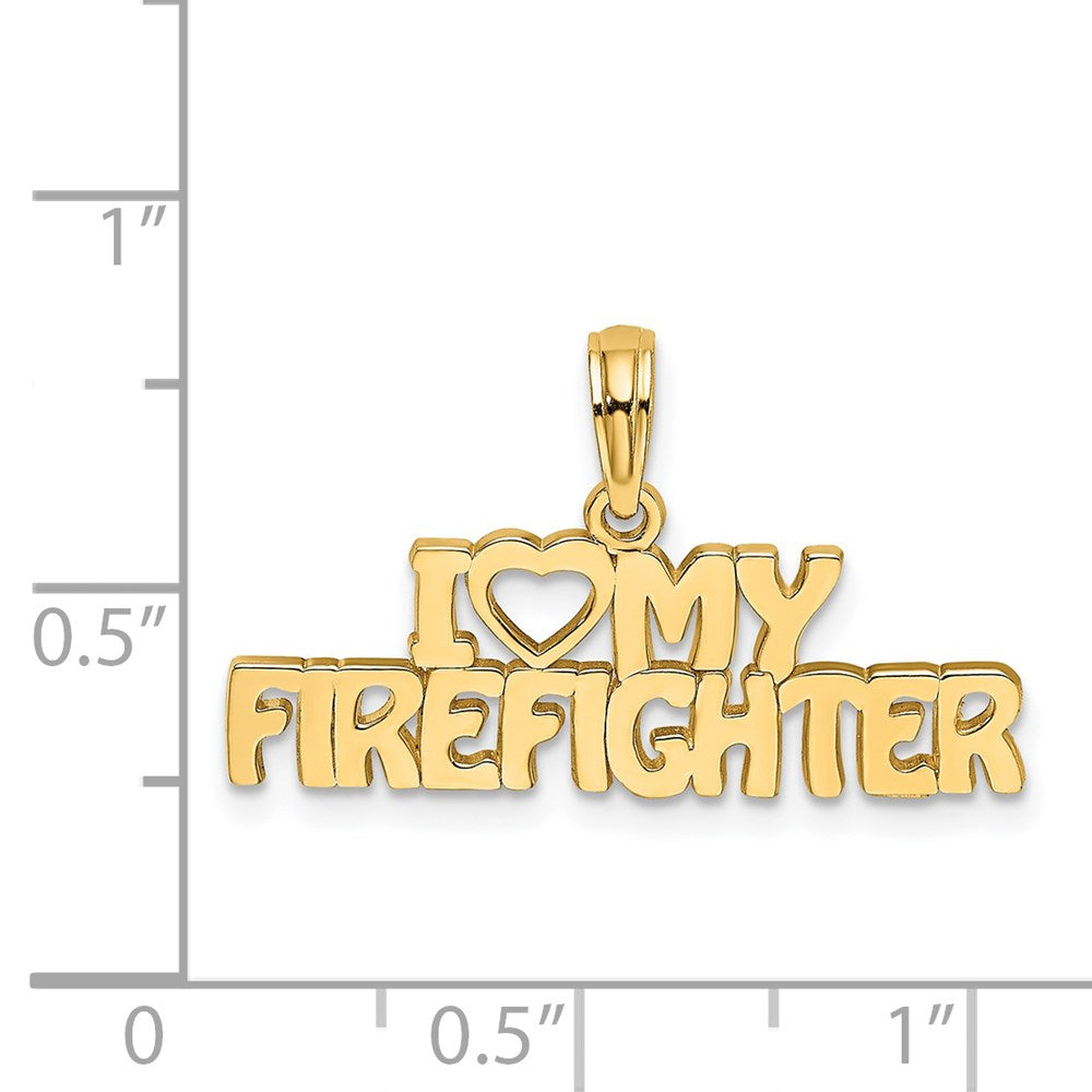 14k I LOVE MY FIREFIGHTER Charm