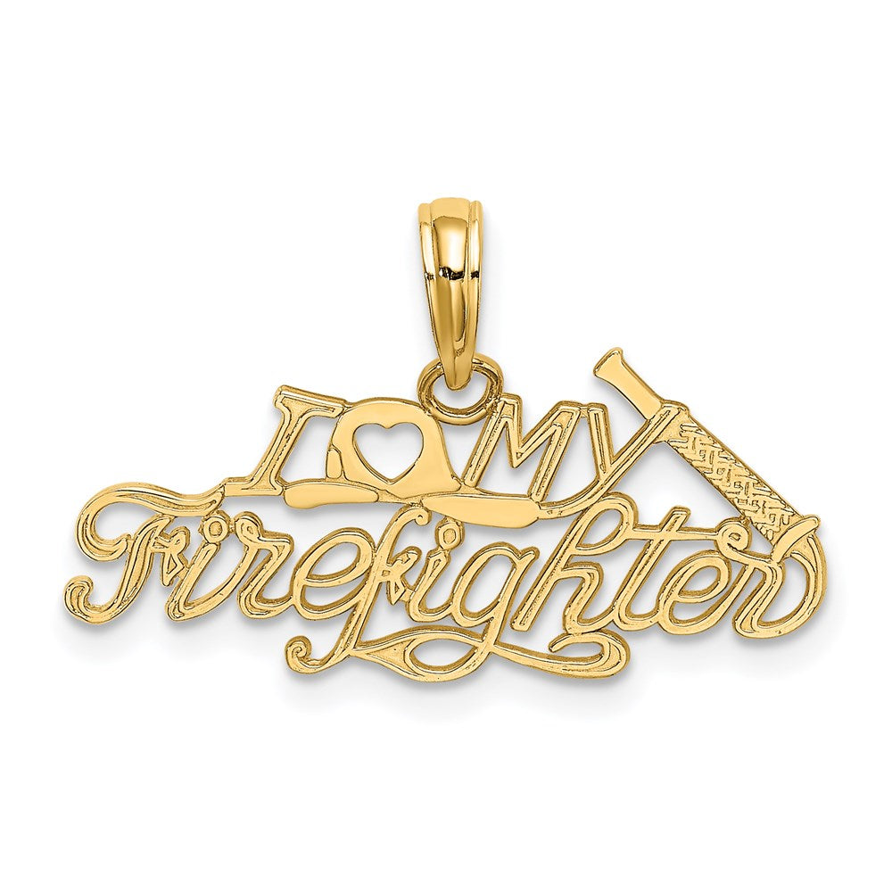14k I LOVE MY FIREFIGHTER Charm