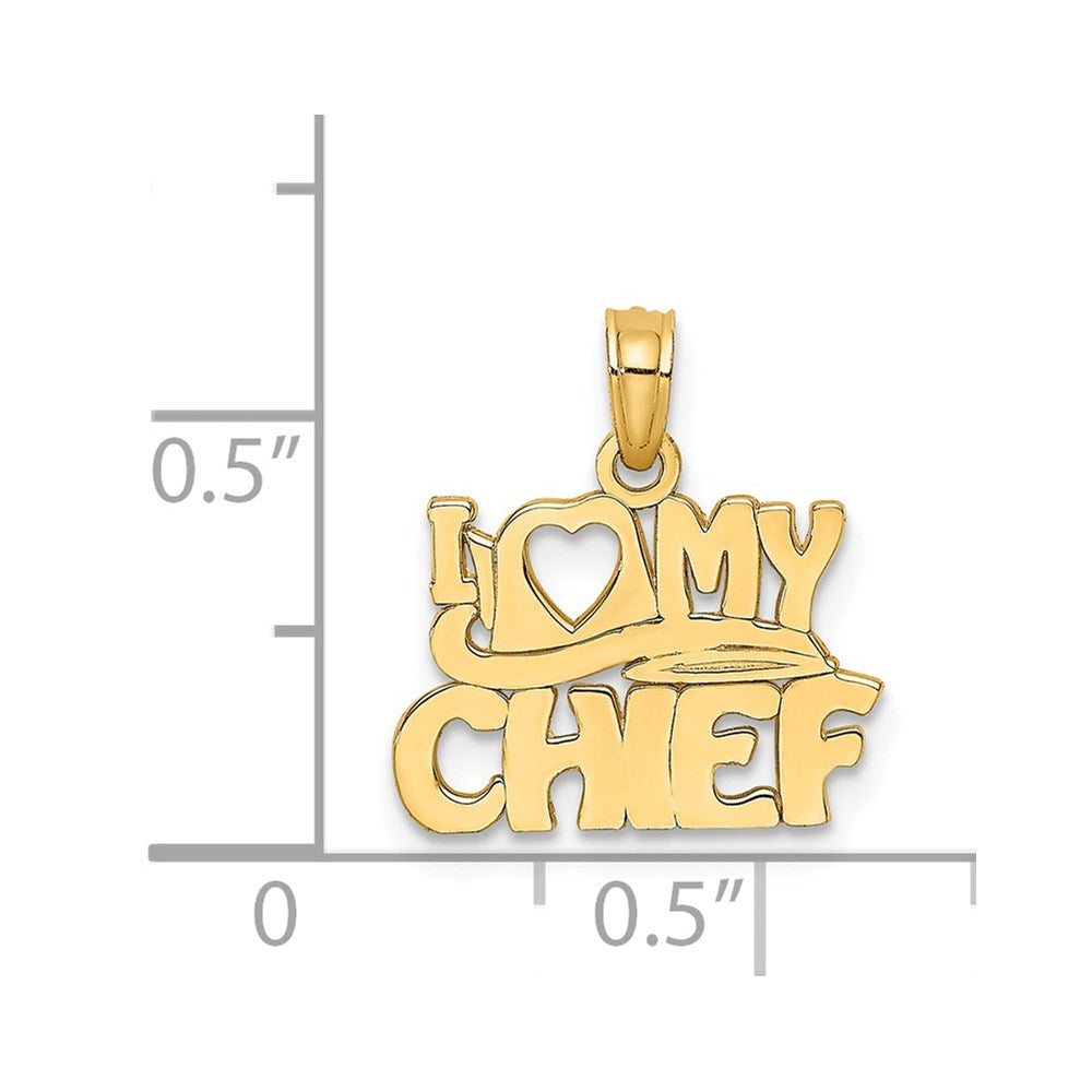 14k I LOVE MY CHIEF Charm