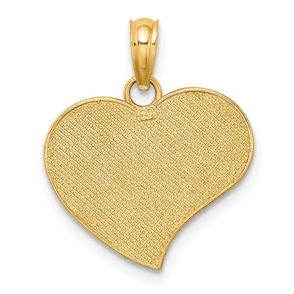 14k w/Rhodium MOM and Angel Heart Charm