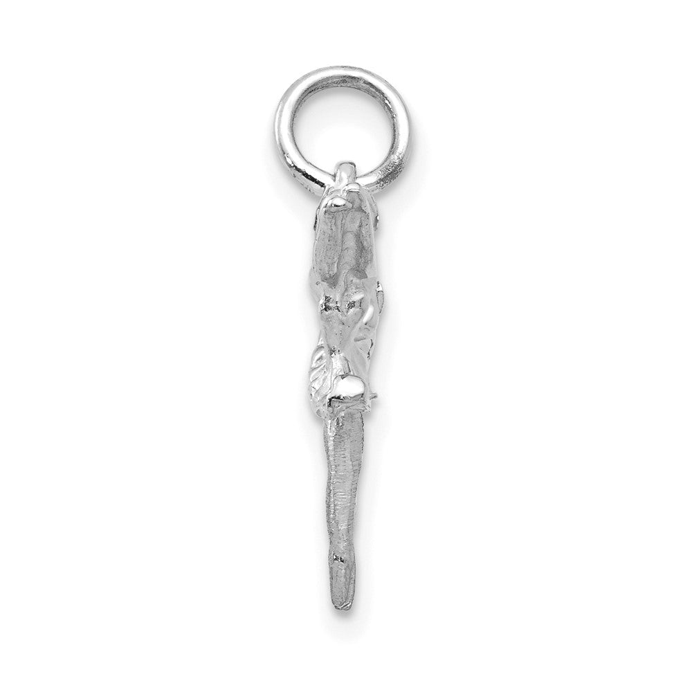 14K White Gold Polished 3-D Ballerina Charm