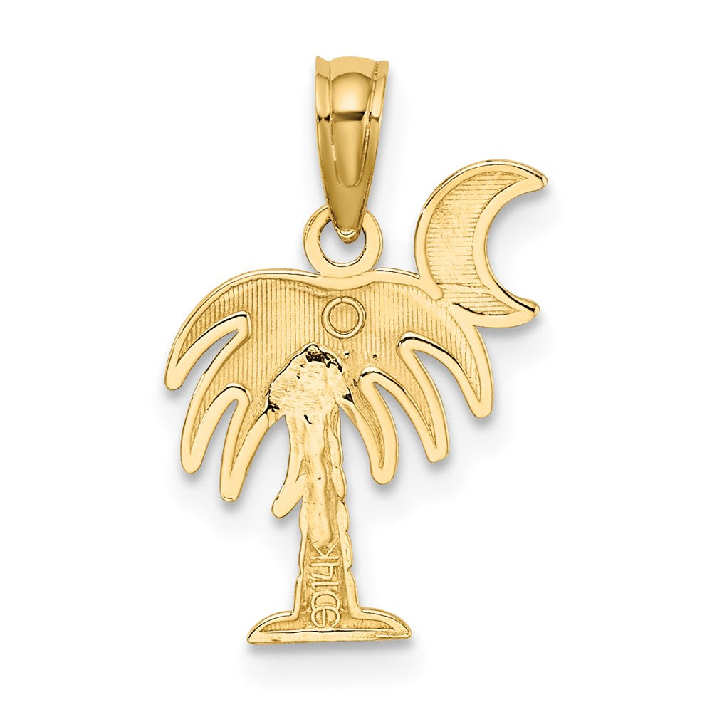 14K w/ Rhodium Charleston Palm Tree Charm
