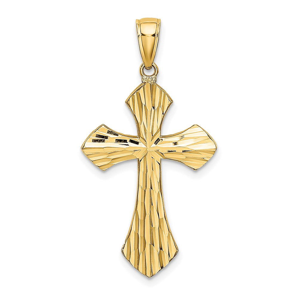 14K w/ Rhodium and D/C Reversible Cross Charm