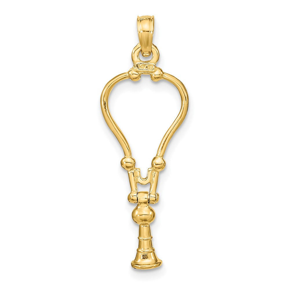 14k 3-D Stethoscope Pendant