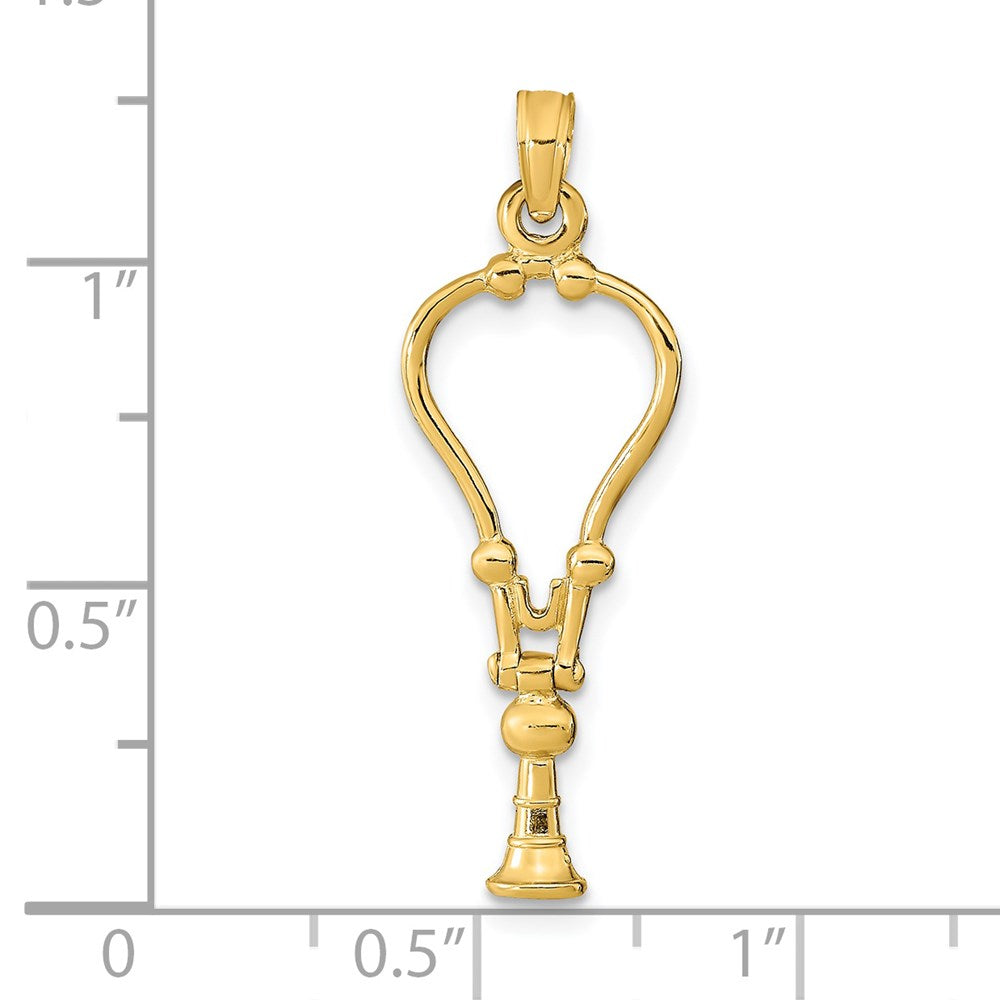 14k 3-D Stethoscope Pendant