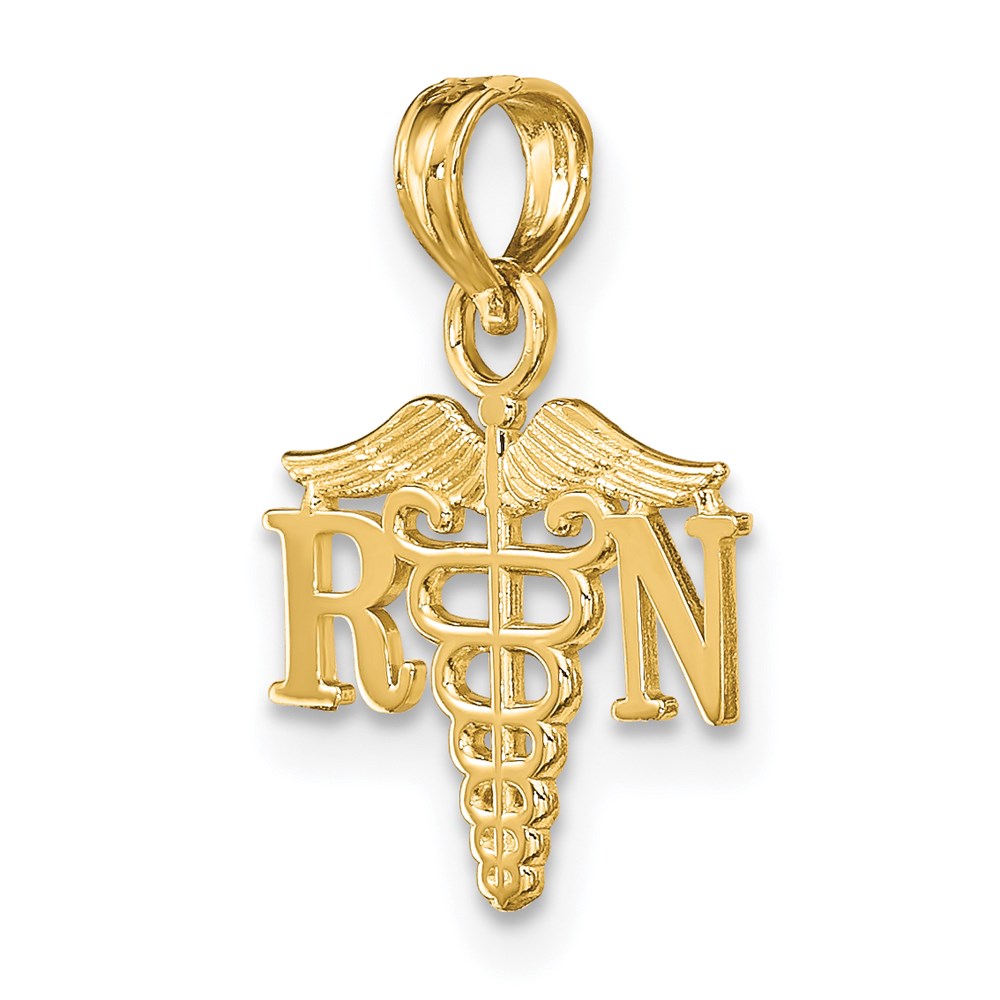 14K RN Caduceus Charm