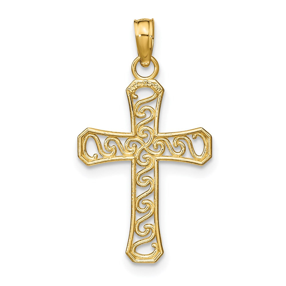 14k Fancy Cross Pendant