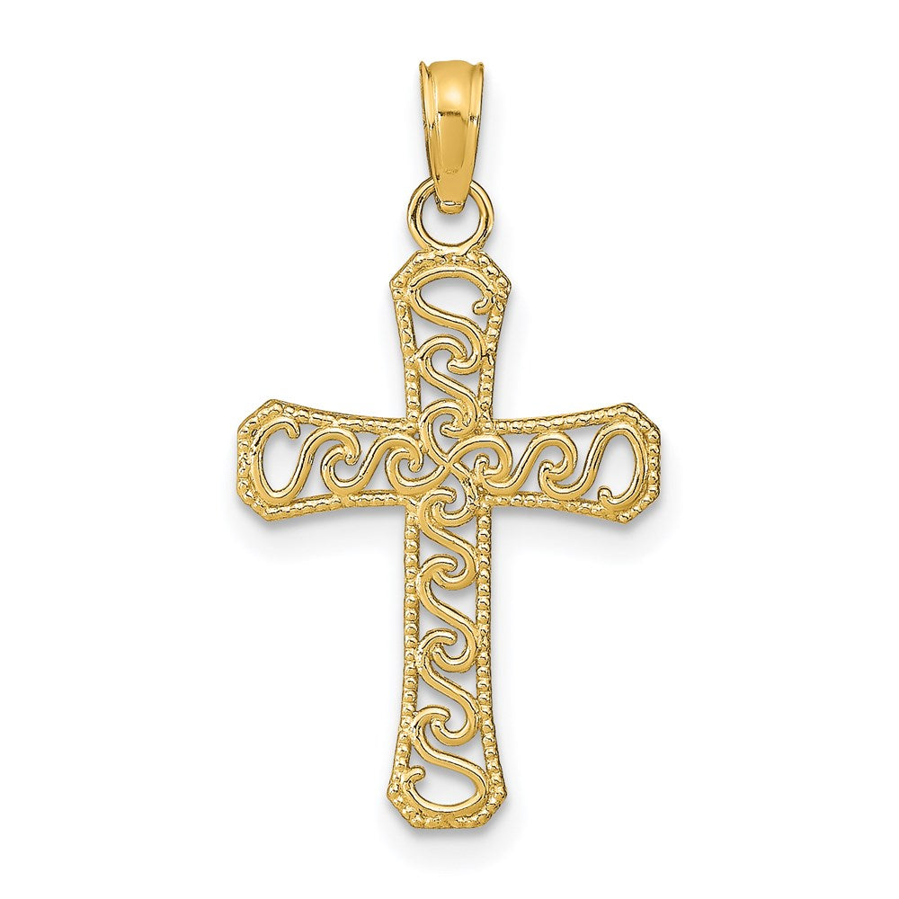 14k Fancy Cross Pendant