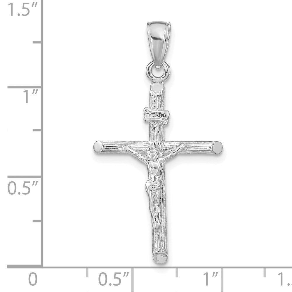 14k White Gold Crucifix Pendant