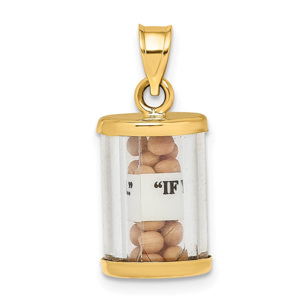 14K 3-D Mustard Seeds Matthew 17 Scroll Pendant