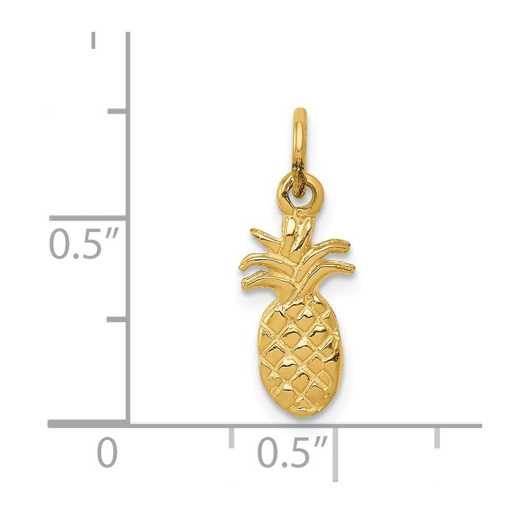 14k Polished Pineapple Charm