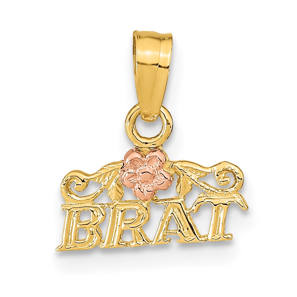 14K Rose and Yellow Gold BRAT Pendant