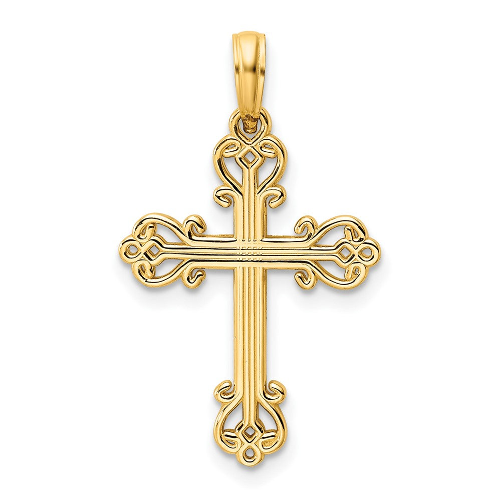 14K Polished Cross Pendant