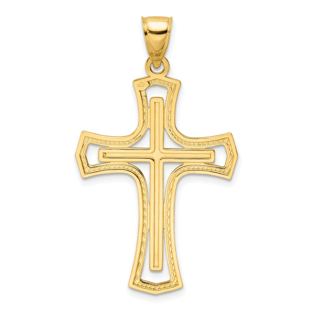 14k Polished Cross Pendant