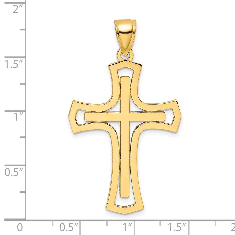 14k Polished Cross Pendant